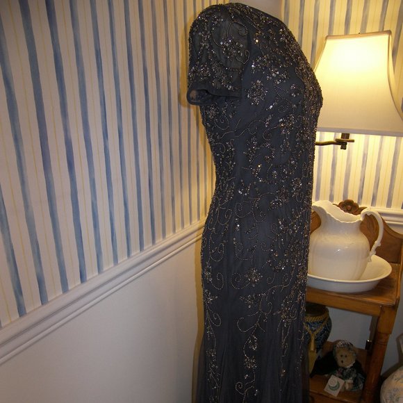 Anthropologie Adrianna Papell Floral Beaded Maxi - Picture 2 of 11